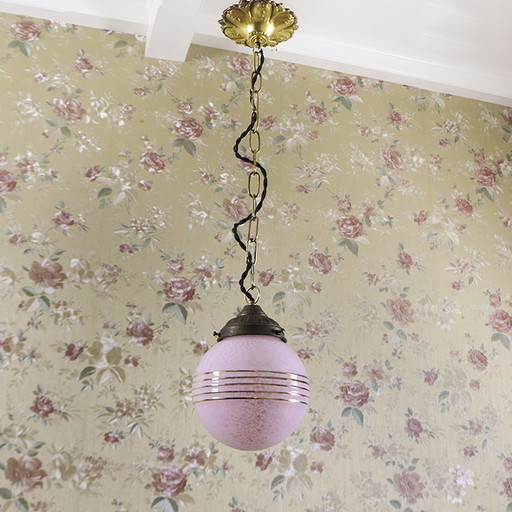 Roze Art Deco Hanglamp