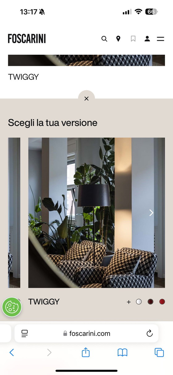 Image 1 of Foscarini Twiggy Booglamp Zwart