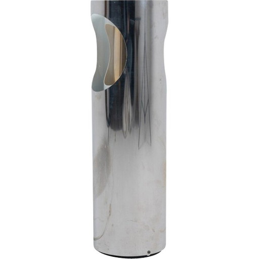 Vintage buisvormige lamp in chroom en goud messing, 1970