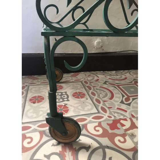 Image 1 of Vintage smeedijzeren trolley, 1950