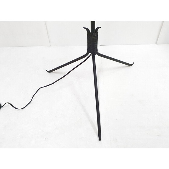 Image 1 of Vintage vloerlamp van staal en glas, 1950