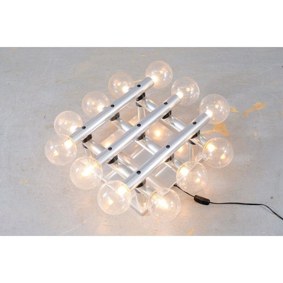 Image 1 of Vintage atoomlamp in aluminium en glas van Trix en Robert Haussmann voor Lampes Iinternationales Suisses, 1970