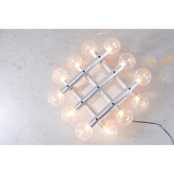 Image 1 of Vintage atoomlamp in aluminium en glas van Trix en Robert Haussmann voor Lampes Iinternationales Suisses, 1970