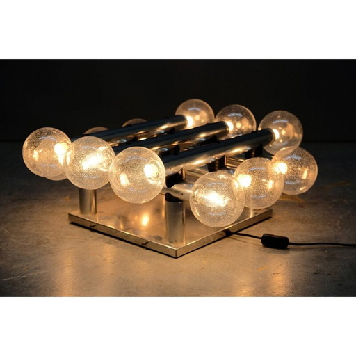 Vintage atoomlamp in aluminium en glas van Trix en Robert Haussmann voor Lampes Iinternationales Suisses, 1970