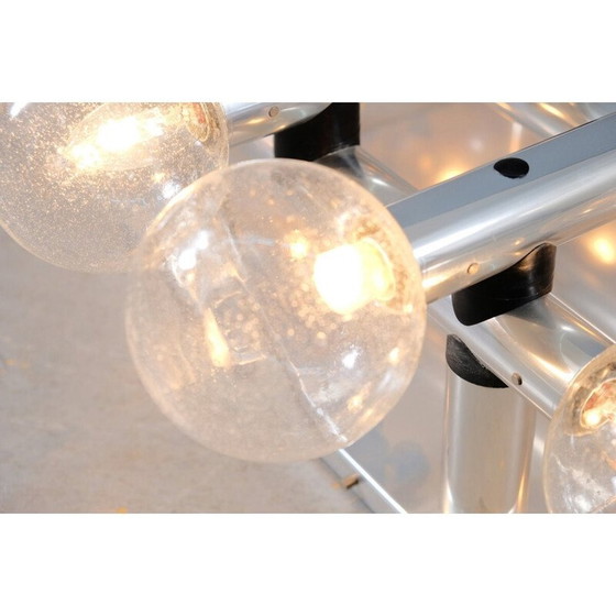 Image 1 of Vintage atoomlamp in aluminium en glas van Trix en Robert Haussmann voor Lampes Iinternationales Suisses, 1970