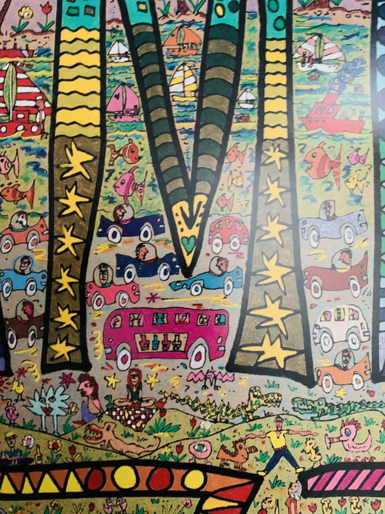 Image 1 of James Rizzi: “First Exhibition Poster, 1988” 