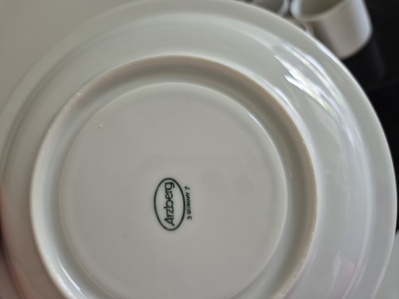 Image 1 of Arzberg Cannelee Witte Ribbel Servies In Goede Staat