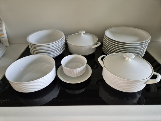 Image 1 of Arzberg Cannelee Witte Ribbel Servies In Goede Staat