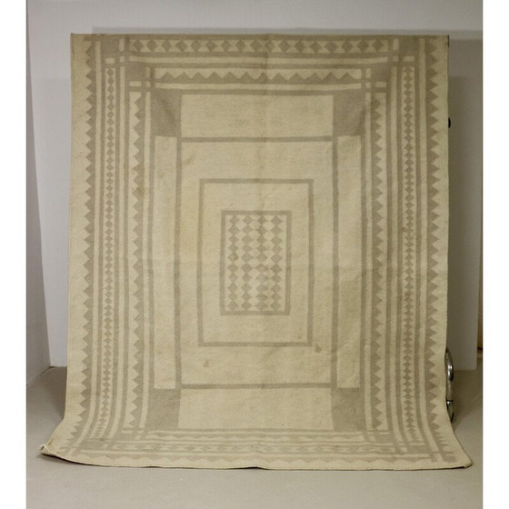 Image 1 of Vintage lichtgekleurd wollen vloerkleed, 1970-1980