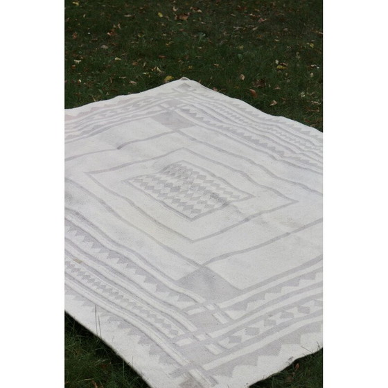 Image 1 of Vintage lichtgekleurd wollen vloerkleed, 1970-1980