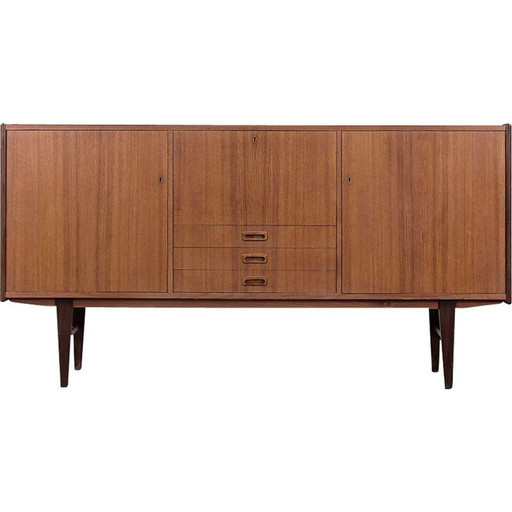 Scandinavisch teakhouten dressoir met laden, Zweden 1964