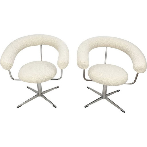 Paar vintage draaifauteuils, 1970