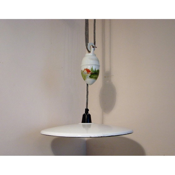 Image 1 of Vintage hanglamp met contragewicht, jaren 1930