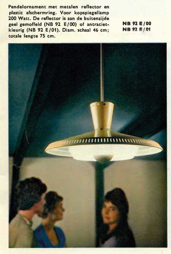 Image 1 of Philips NB 92 E/00 plafond- en hanglamp (Louis Kalff)