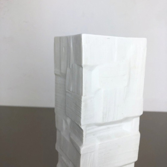 Image 1 of Vintage Duits porselein en wit keramiek vaas door Heinrich, Duitsland 1970