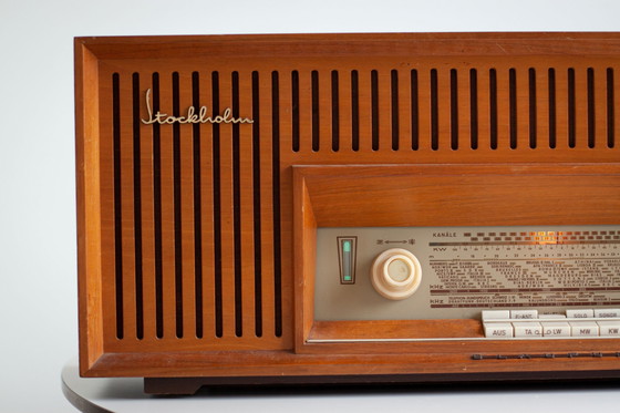 Image 1 of Vintage Stockholm 21150 Am/Fm Houten Radio Mid Century 1960S