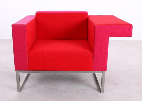 Image 1 of Casala Palau bricks fauteuil rood/roze