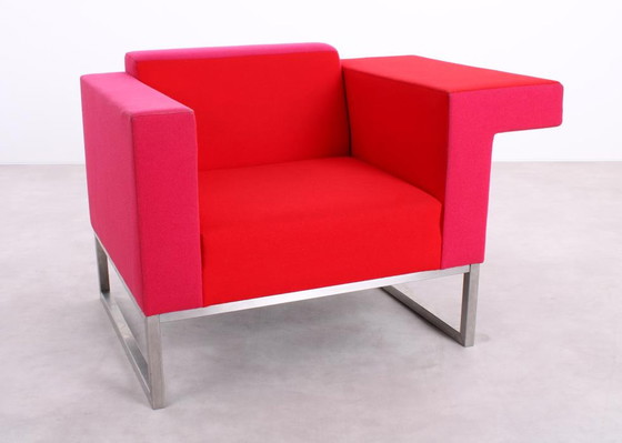 Image 1 of Casala Palau bricks fauteuil rood/roze