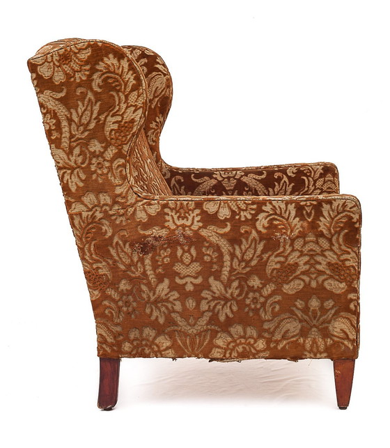 Image 1 of Zijden fluwelen fauteuil, 1900