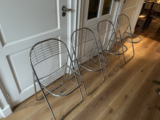 Niels Gammelgaard Draadstoel / Wire Chairs / Vintage Klapstoel