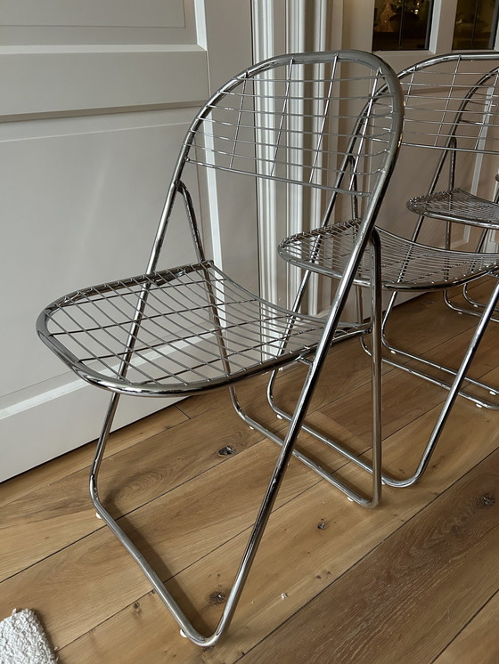 Image 1 of Niels Gammelgaard Draadstoel / Wire Chairs / Vintage Klapstoel