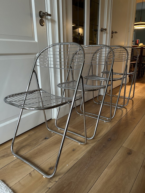 Image 1 of Niels Gammelgaard Draadstoel / Wire Chairs / Vintage Klapstoel