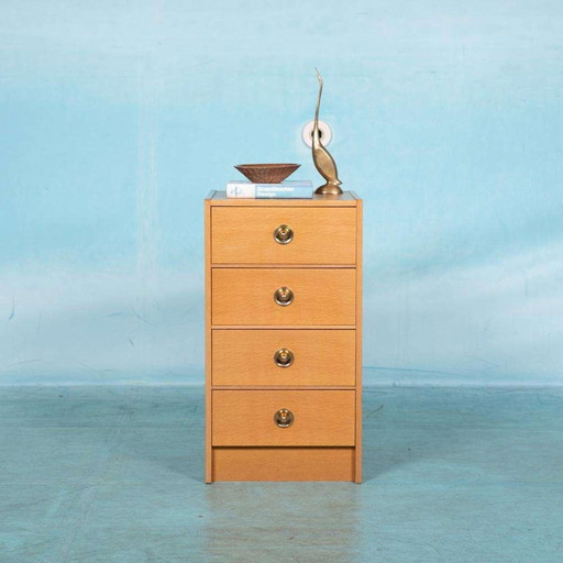 Minimalist blond Scandinavische ladekast eik, midmod chest