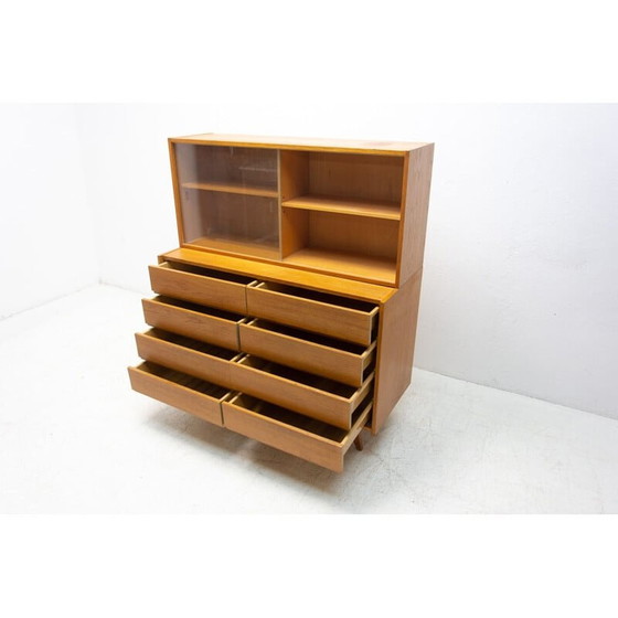 Image 1 of Vintage eikenhouten boekenkast "U-453" door Jiří Jiroutek voor Interier Praha, Tsjechië 1960