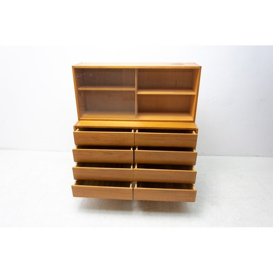 Image 1 of Vintage eikenhouten boekenkast "U-453" door Jiří Jiroutek voor Interier Praha, Tsjechië 1960