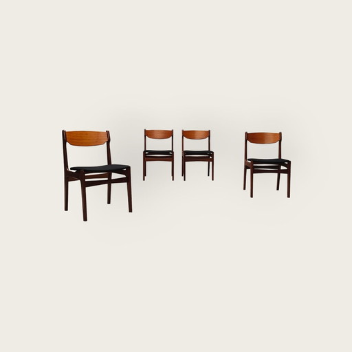 Four Mid - Century chairs