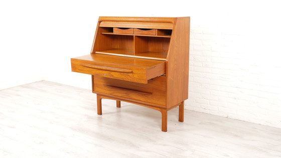 Image 1 of Vintage Secretaire | Bernhard Pedersen | Teak | Tambourdeur