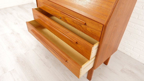 Image 1 of Vintage Secretaire | Bernhard Pedersen | Teak | Tambourdeur