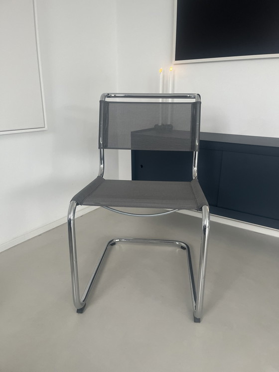 Image 1 of 5x Thonet S33 N zilver sledestoelen S32