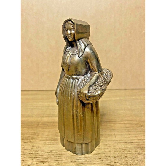 Image 1 of Vintage bronzen beeld La Bourguignonne van Albert David, 1940-1950