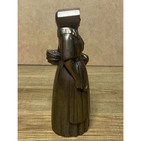 Image 1 of Vintage bronzen beeld La Bourguignonne van Albert David, 1940-1950