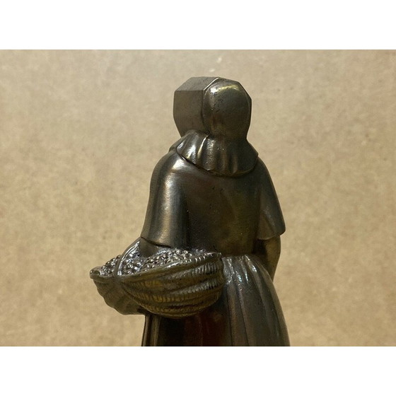 Image 1 of Vintage bronzen beeld La Bourguignonne van Albert David, 1940-1950