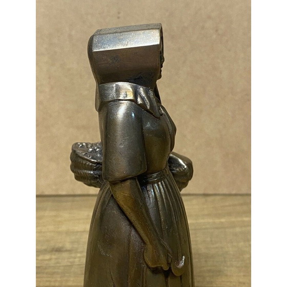 Image 1 of Vintage bronzen beeld La Bourguignonne van Albert David, 1940-1950