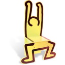 Keith Haring kinderstoel / decoratief object geel