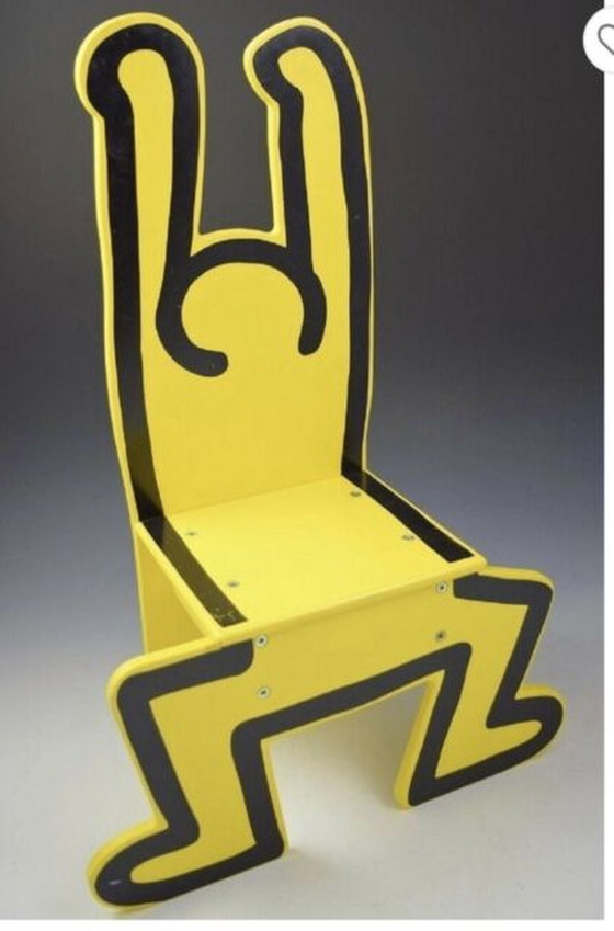 Image 1 of Keith Haring kinderstoel / decoratief object geel