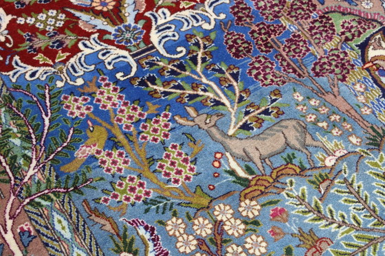 Image 1 of Origineel handgeknoopt Perzisch tapijt Kashmar Fijn paradijselijk ontwerp 384 x 302 cm Topconditie