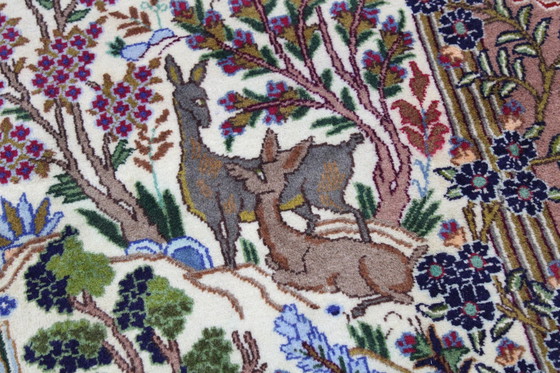 Image 1 of Origineel handgeknoopt Perzisch tapijt Kashmar Fijn paradijselijk ontwerp 384 x 302 cm Topconditie