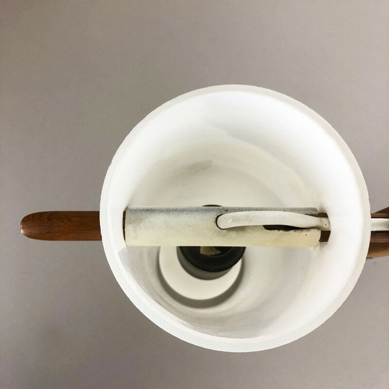 Image 1 of Scandinavische vintage wandlamp van teakhout en glas door Uno en Östen Kristiquil voor Luxus, Zweden 1960