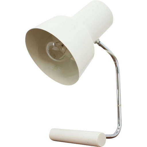 Vintage witte tafellamp van Napako, Czehcoslovakia 1970