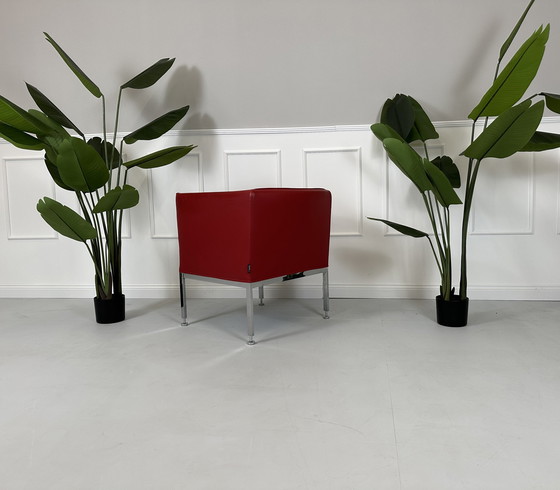 Image 1 of Brühl Fauteuil Randolph Designer Leer Rood