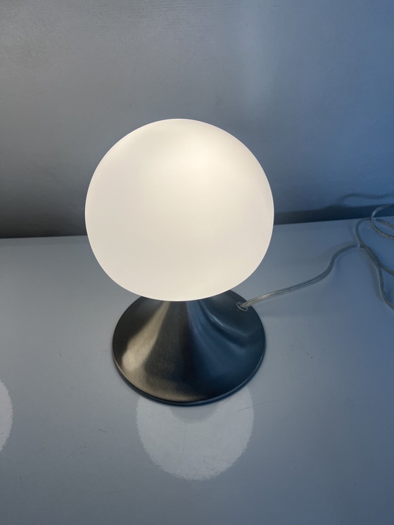 Image 1 of Paar Opaline Paddestoel Lampen