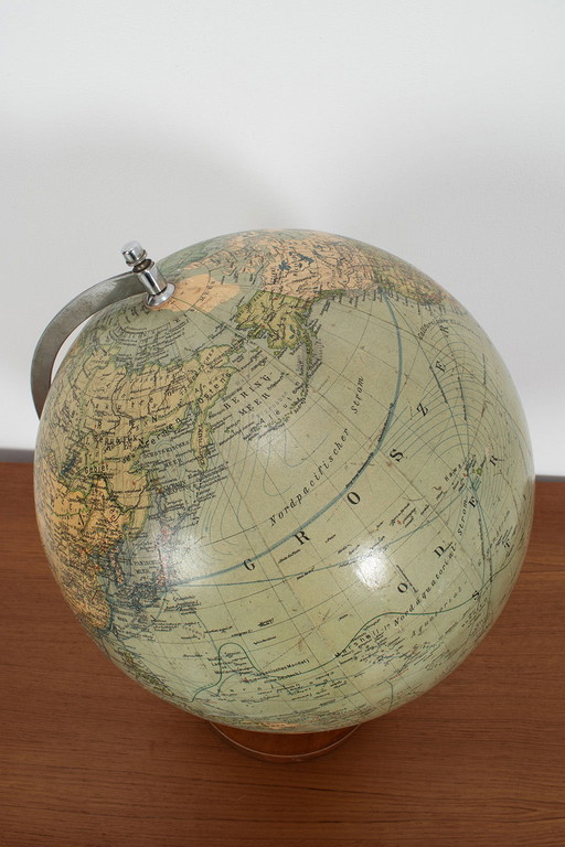 Oude Columbus globe met kompas 70648