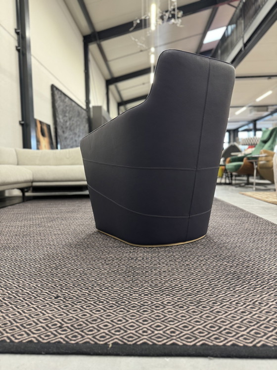 Image 1 of Leolux Fiji fauteuil Indigo blauw leer