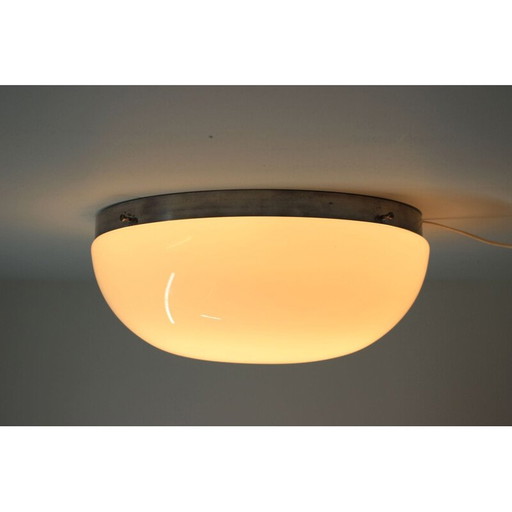 Set van 3 vintage Bauhaus plafondlampen van Napako, Tsjecho-Slowakije 1940