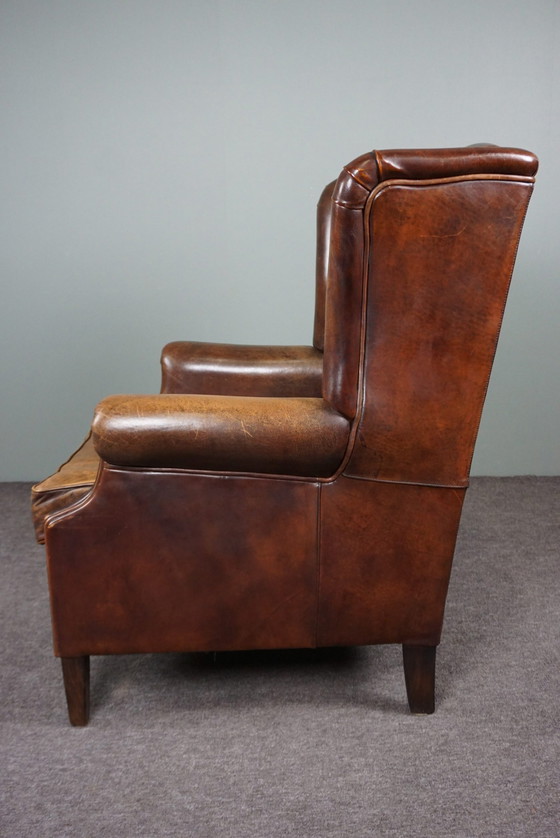 Image 1 of Schapenleren oorfauteuil