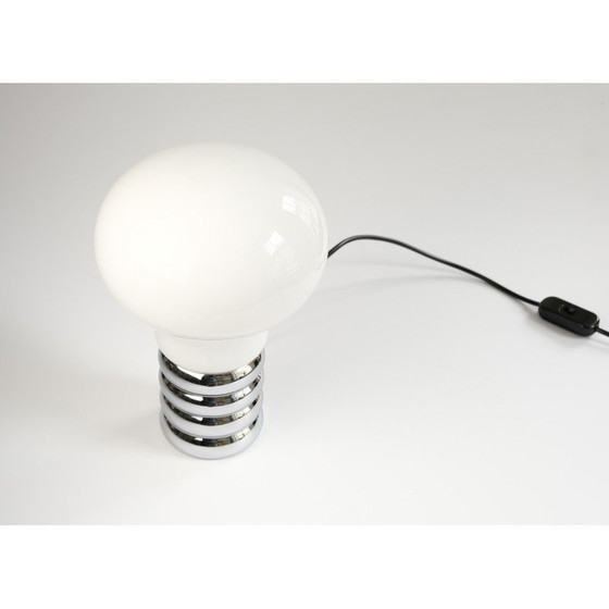 Image 1 of Vintage "Bulb" tafellamp in chroom metaal en geblazen glas door Ingo Maurer voor Design-M, Duitsland 1966
